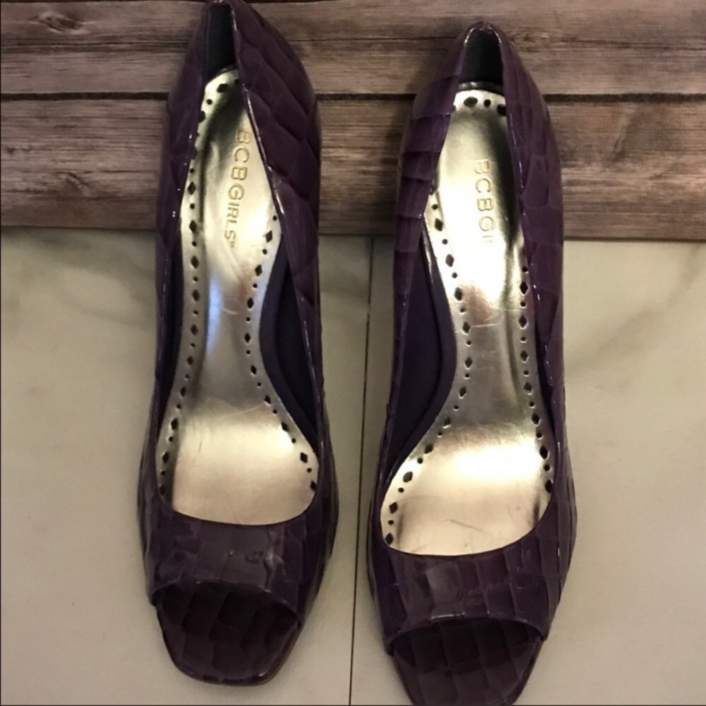 BCBGirls ‘Ariel’ open toe heels size 9.5